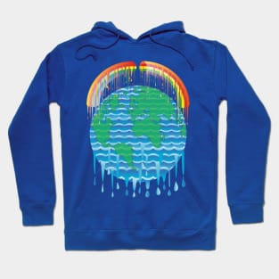 Earth melting because global warming Hoodie